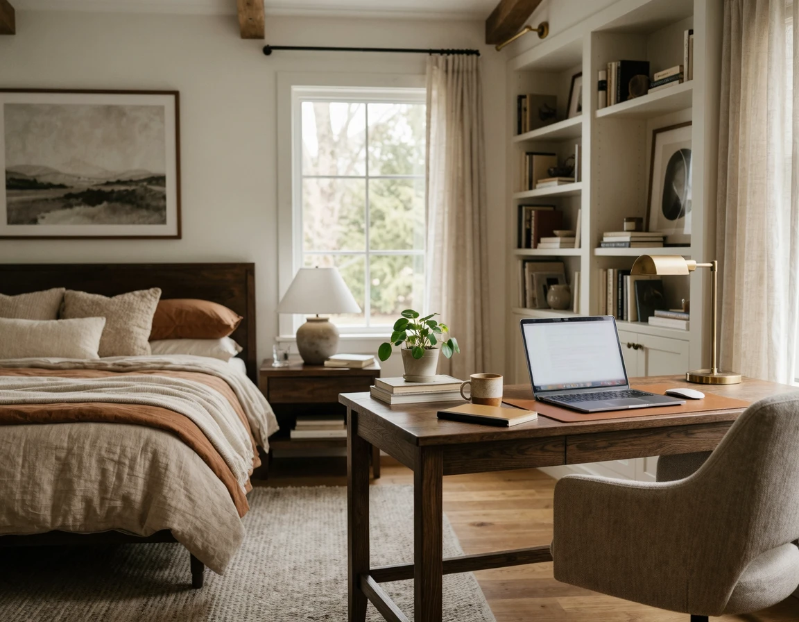 안방과 알파룸을 분리하는 슬라이딩 유리 가벽