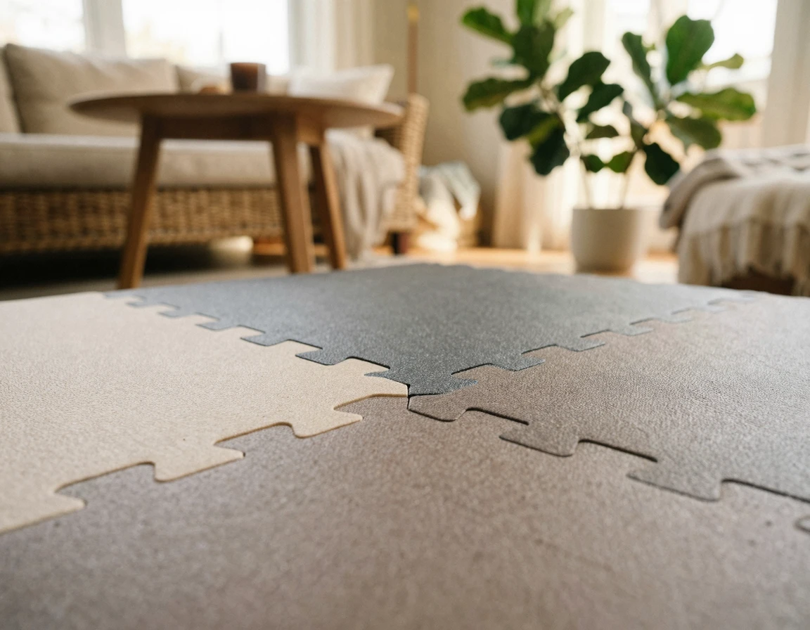 층간소음을 줄여주는 정밀하게 결합된 고밀도 TPU 퍼즐매트의 표면 질감