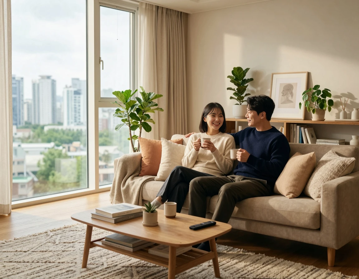 거실 블라인드 커튼 차이점: 창문 햇빛 차단 인테리어 비교