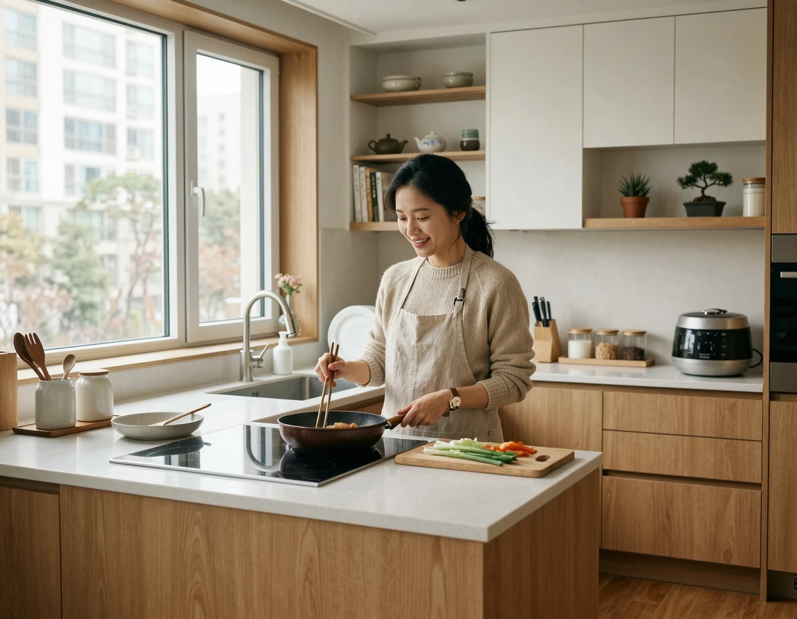 피로도 낮추는 싱크대 상부장 키에 맞는 높이와 적정 기준