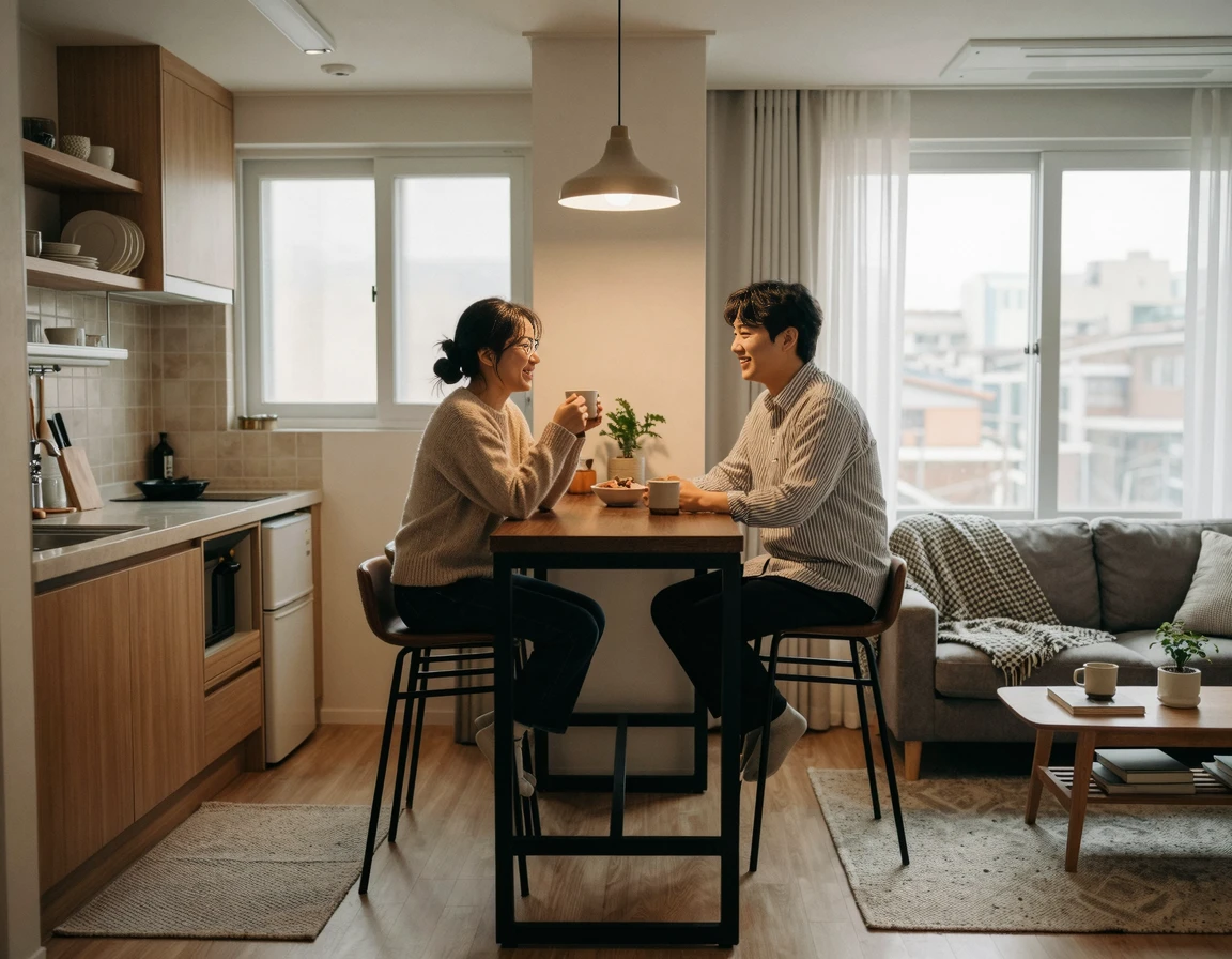 원룸 바 테이블 주방 카운터 높이 기준: 완벽한 공간 분리 가이드