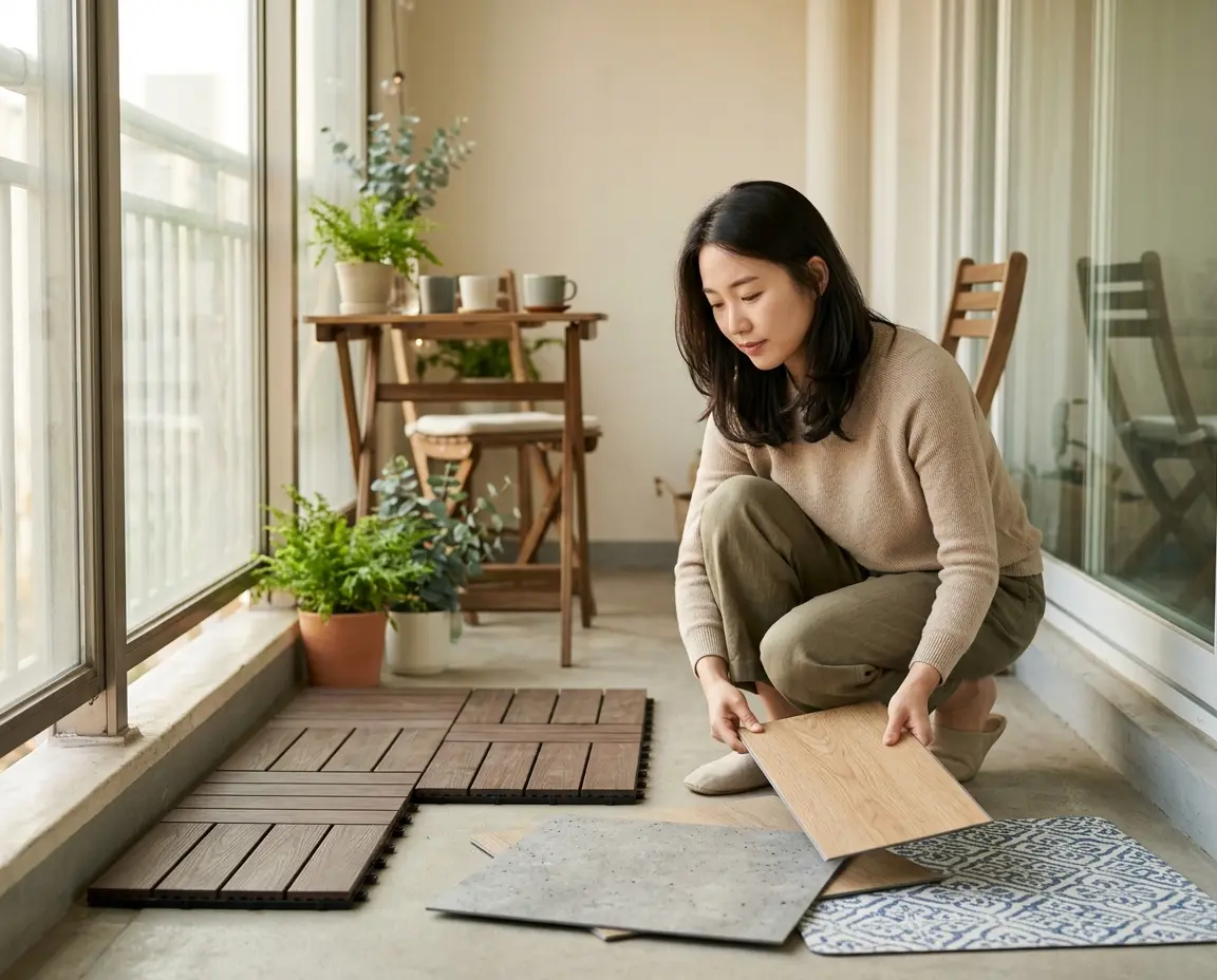 베란다 홈카페 인테리어 꾸미기: 방수 바닥재 소재 추천 가이드